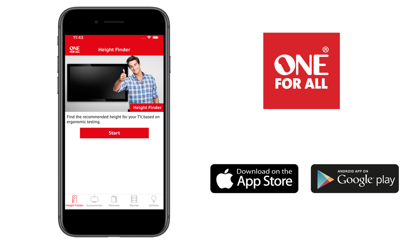 Wandhalterung One For All WM6611 und App