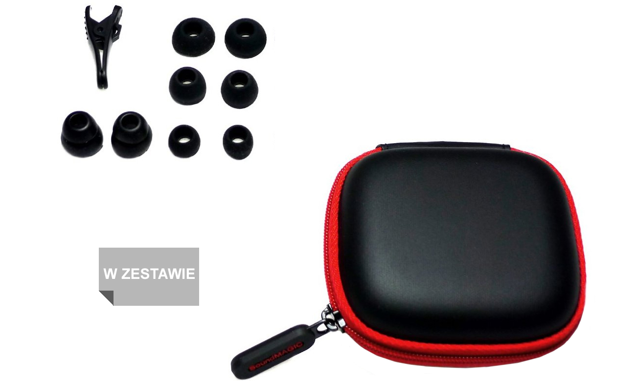 Silikon-Ohrstöpsel und Etui für SoundMagic E10