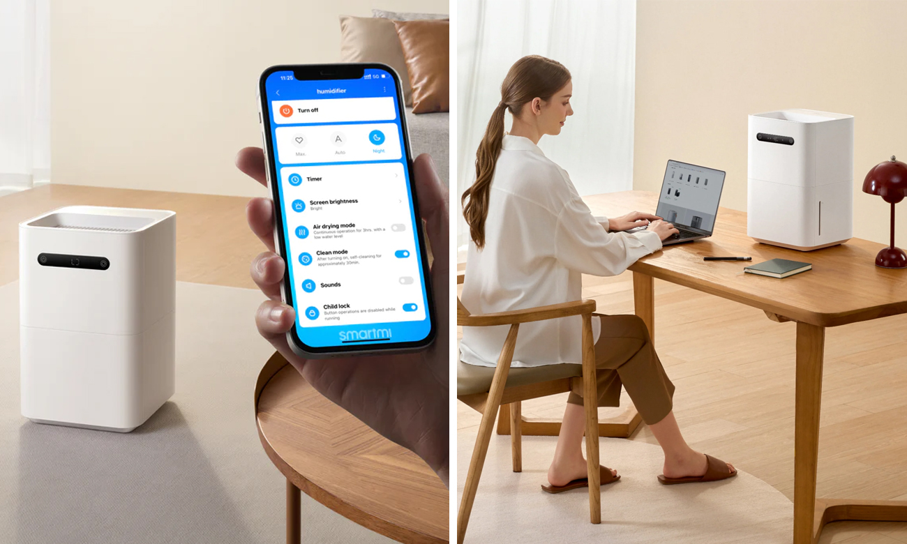 Luftbefeuchter Smartmi Evaporative Humidifier 3 Steuerung