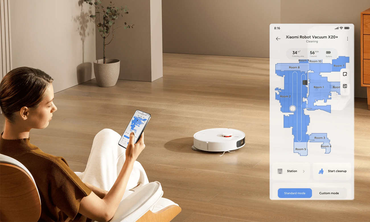  robot xiaomi vacuum X20+ aplikacja