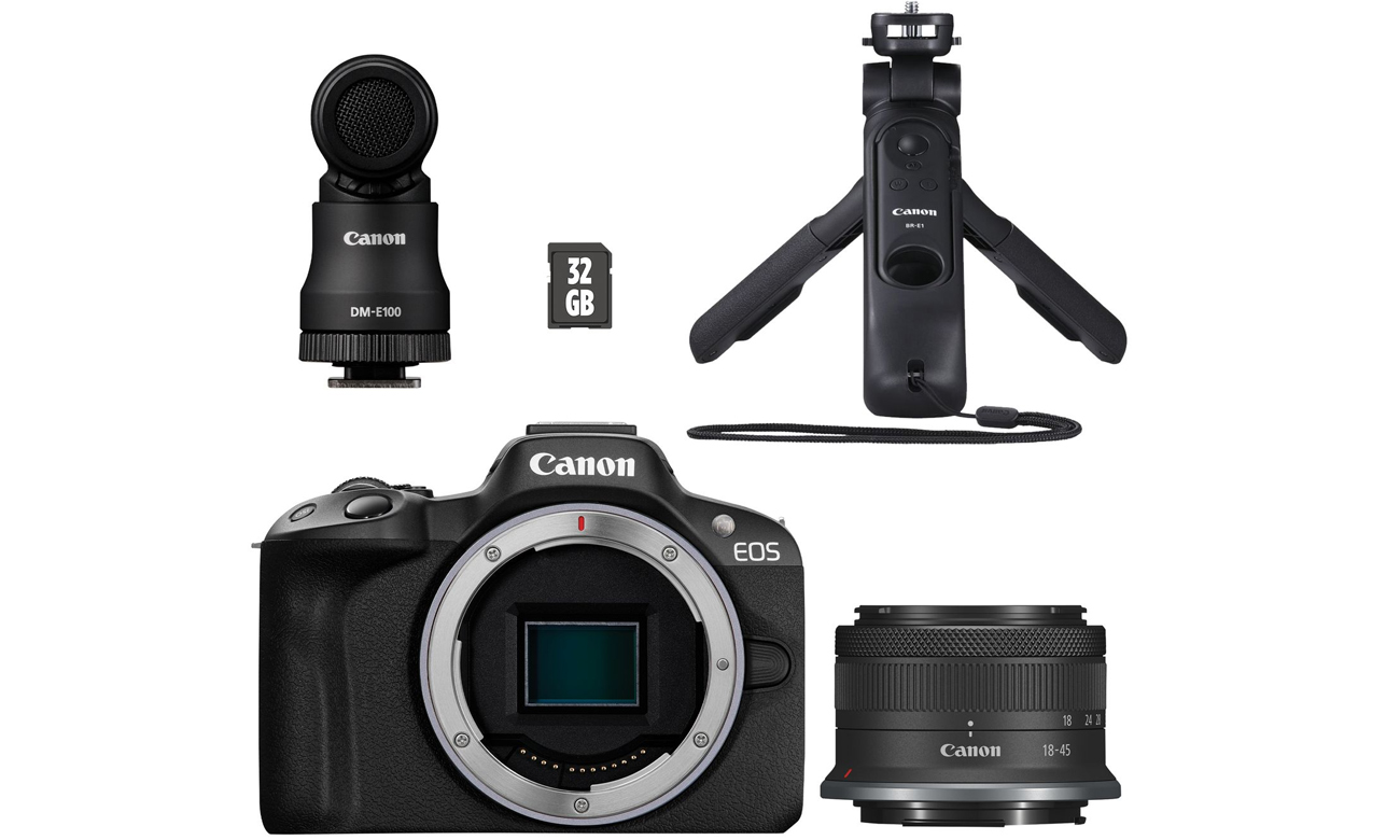 Korpus aparatu bezlusterkowego Canon EOS R50 zestaw twórcy z obiektywem