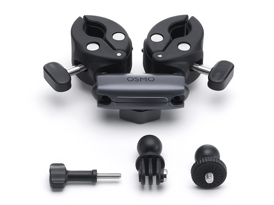 DJI Osmo doppelte, robuste Klemme Bild vor weißem Hintergrund