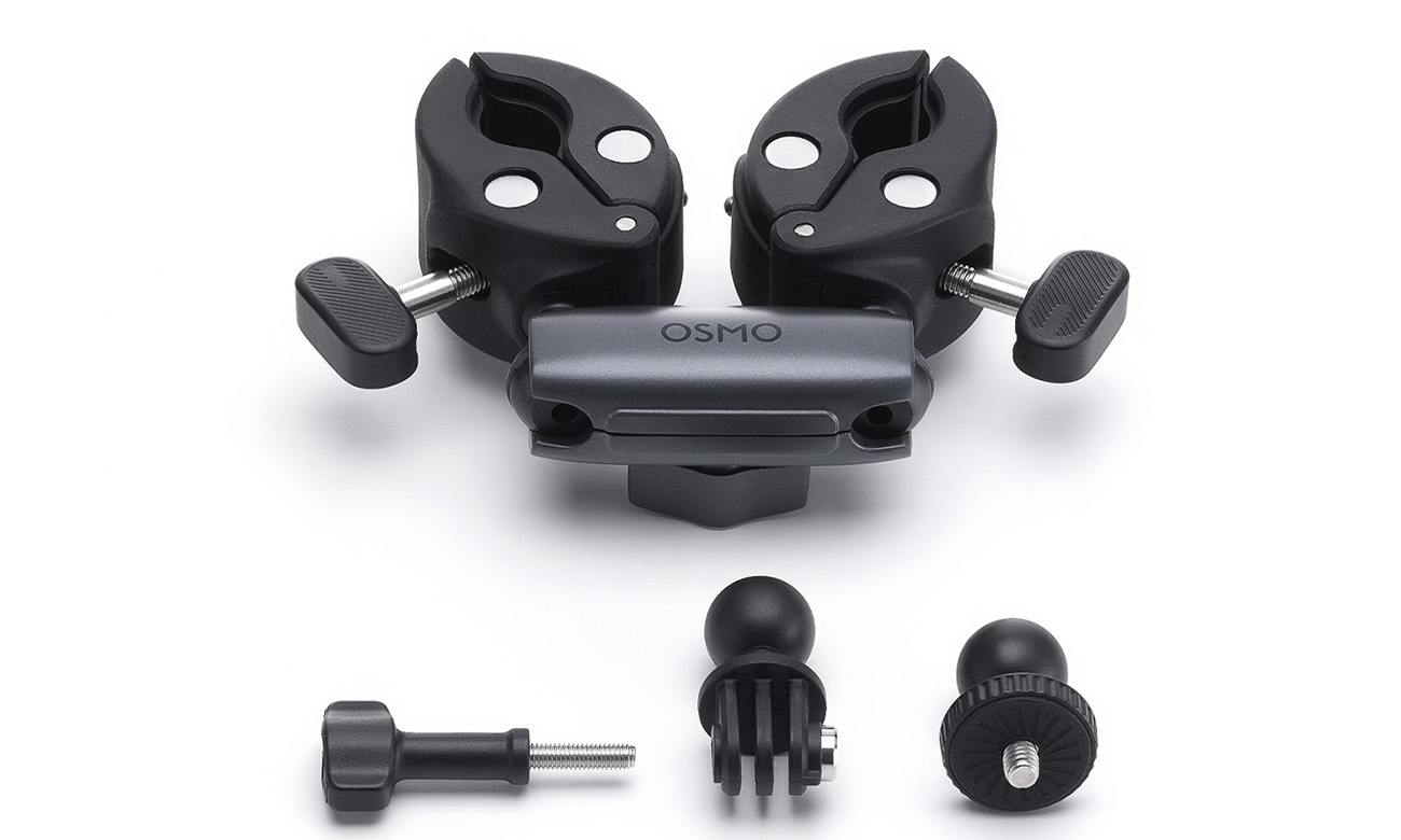 DJI Osmo doppelte, robuste Klemme Bild vor weißem Hintergrund