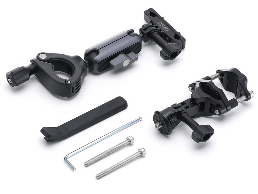 DJI Osmo Montagekit für die Kamera am Hinterrad des Fahrrads