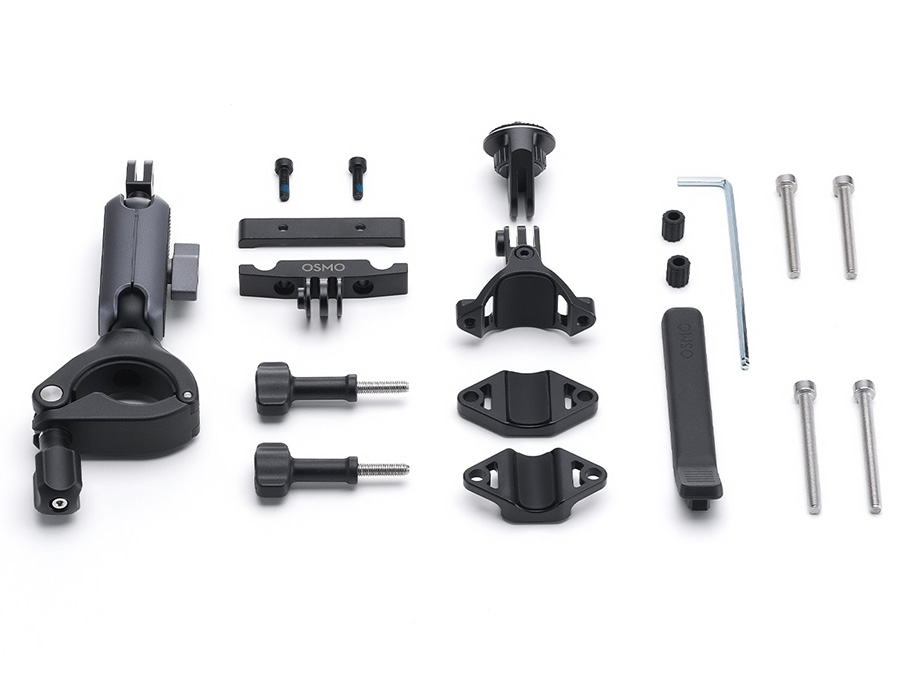 DJI Osmo Montagekit für die Kamera am Hinterrad des Fahrrads