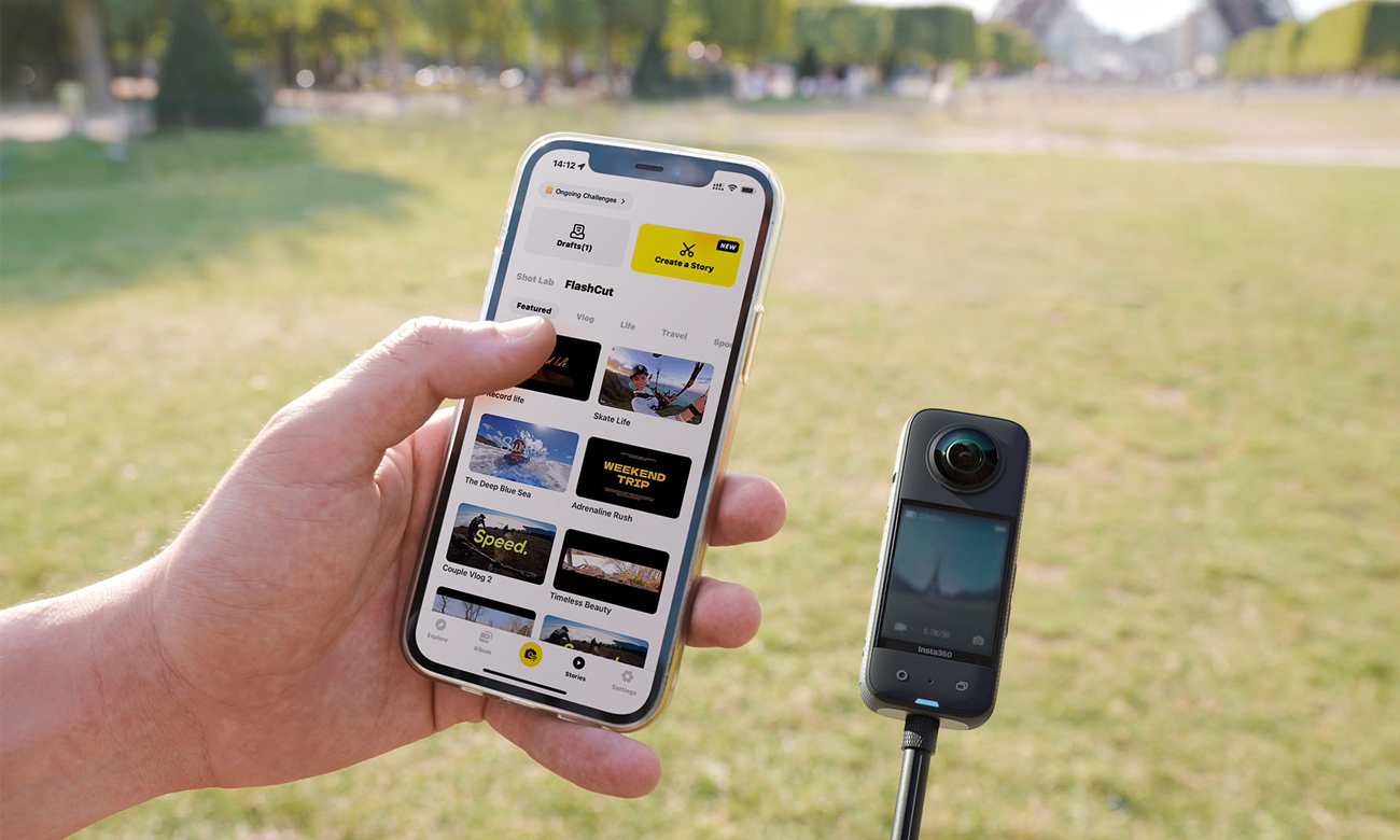 App do Kamera sportowej insta360 x3