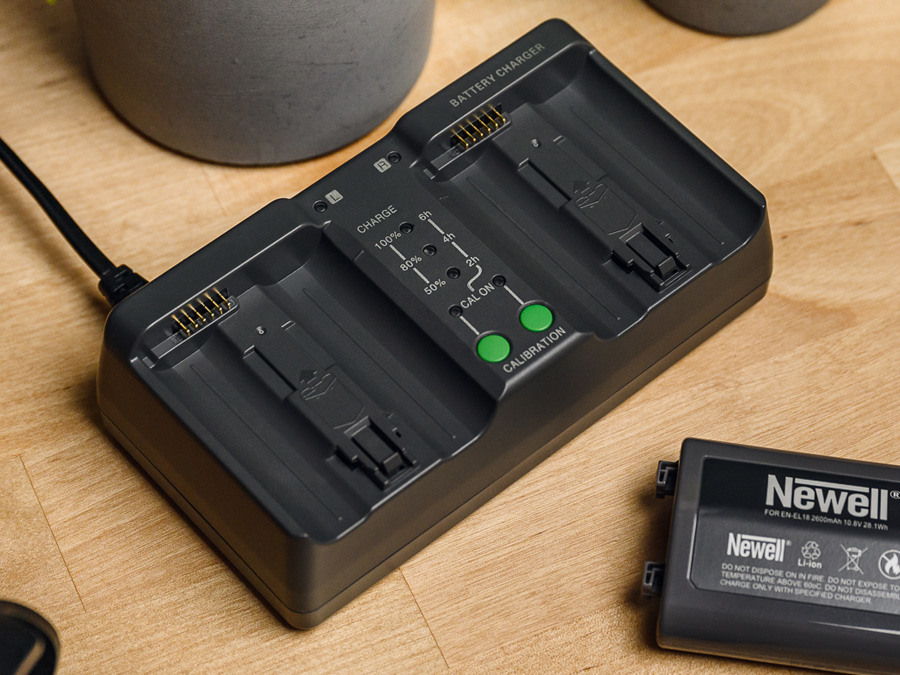 Doppelladestation Newell BC-18B für EN-EL18 Akkus für Nikon