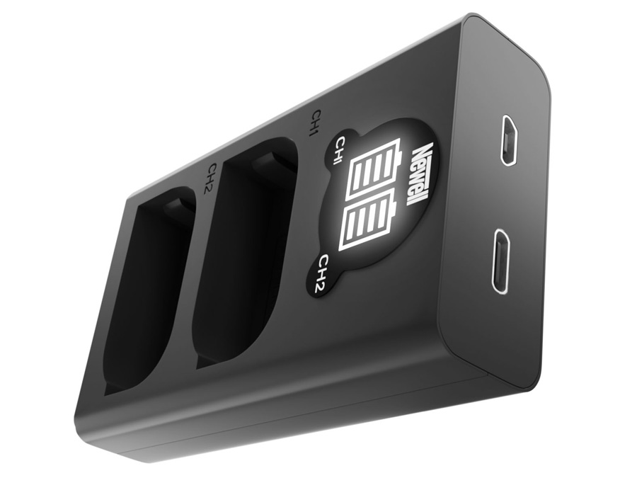 Dual-Kanal-Ladegerät Newell DL-USB-C für Akkus DMW-BLK22 für Panasonic