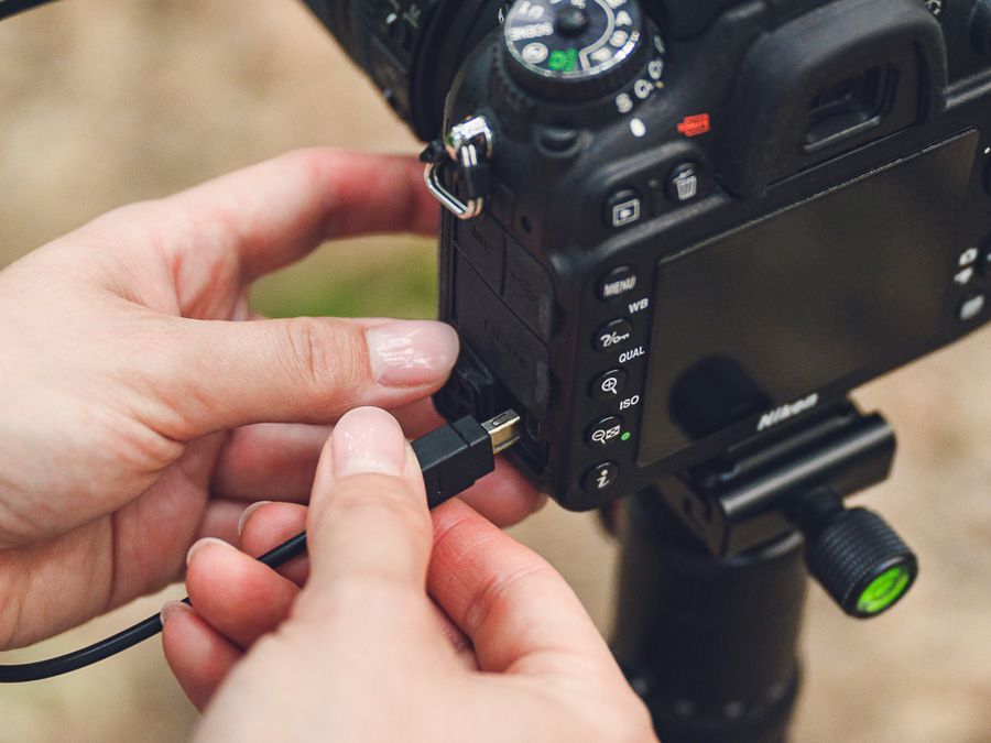 Pilot ohne Kabel mit Intervallometer Newell für Canon