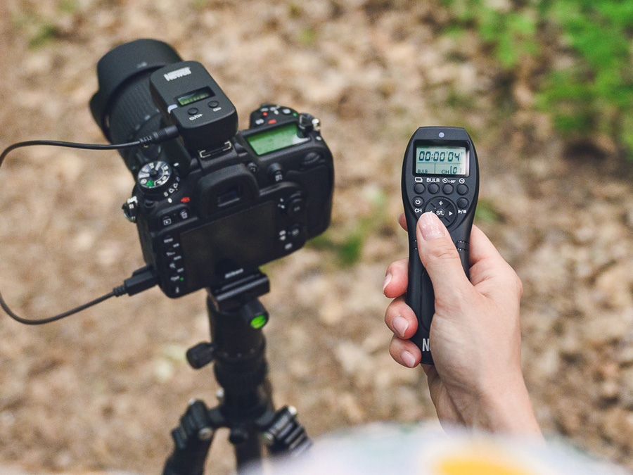 Pilot ohne Kabel mit Intervallometer Newell für Canon