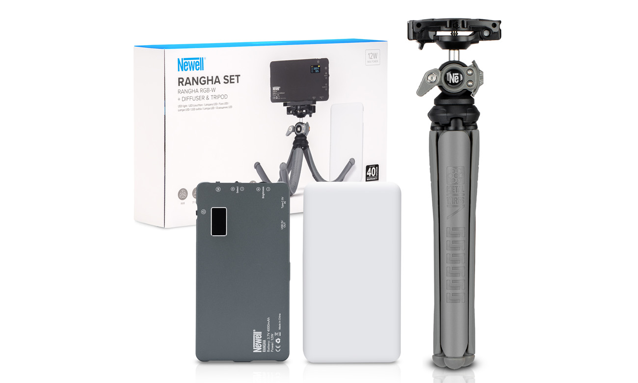 Zubehörset Newell Rangha Set - LED RGB-W Rangha Lampe mit Diffusor und Stativ