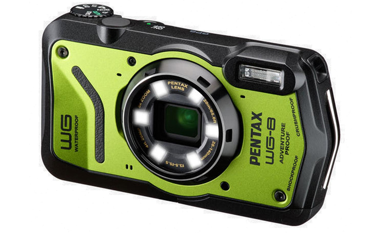 Wasserdichte Kompaktkamera Pentax WG-8 grün