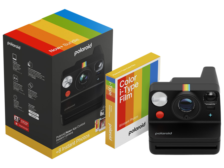 Auslöserkamera Polaroid Now+ Gen 3 schwarz + Filme (8 Fotos)