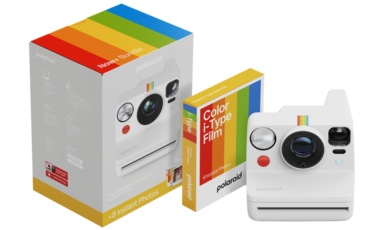 Auslöserkamera Polaroid Now+ Gen 3 weiß + Filme (8 Fotos)