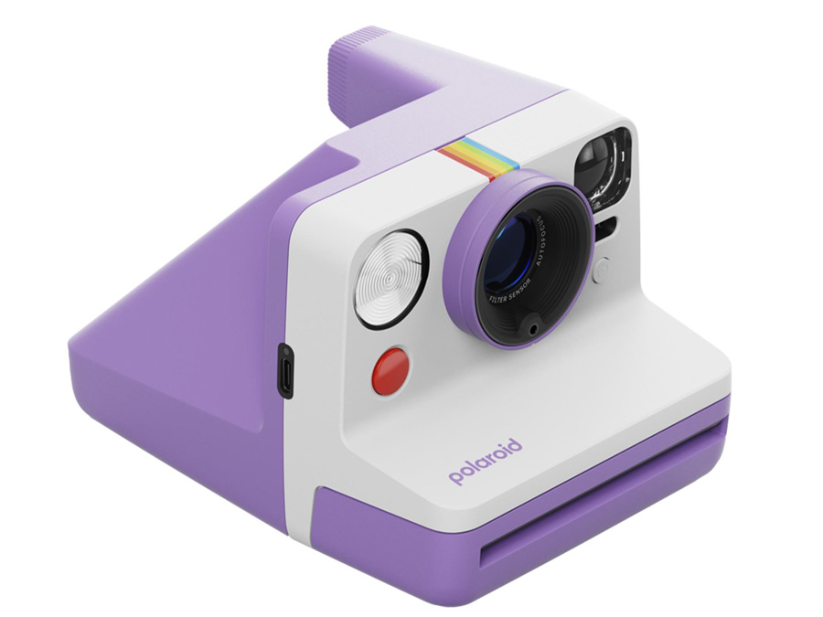 Auslöserkamera Polaroid Now Gen 3 lila + Filme (8 Fotos)
