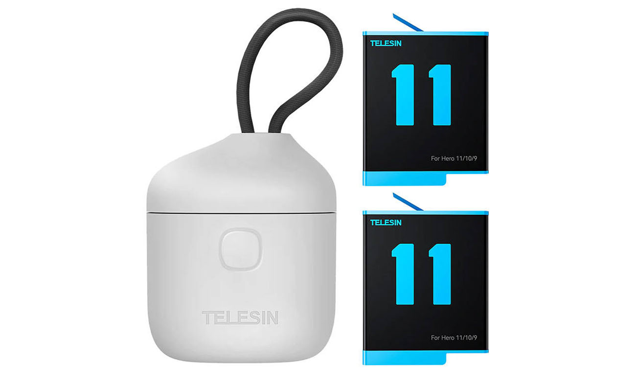 Wasserdichtes Dreikanal-Ladegerät Telesin Allin Box + 2 Akkus für GoPro Hero 11 / 10 / 9