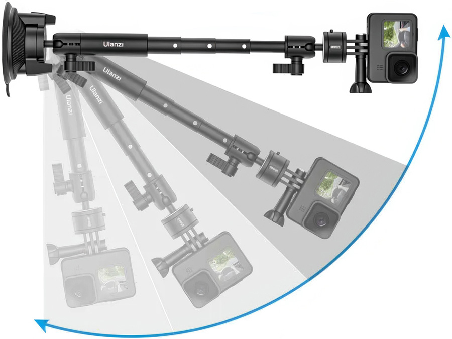 Przyssawka Ulanzi ZJ01 z ramieniem teleskopowym