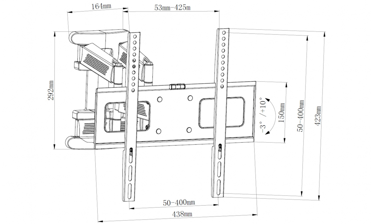 TV-Halterung ART AR-75 23 Zoll 65 Zoll 50 kg