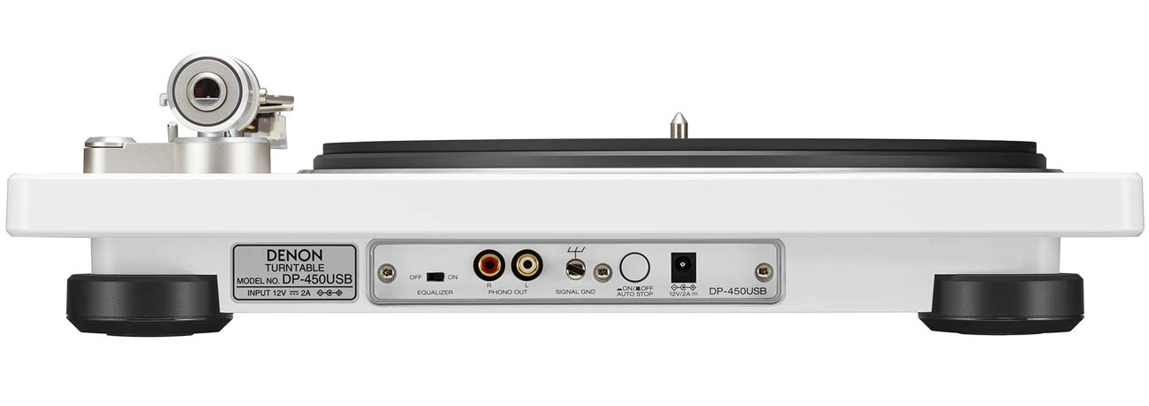 Hi-Fi Plattenspieler Denon DP-450USB Weiß mit Phono-Equalizer