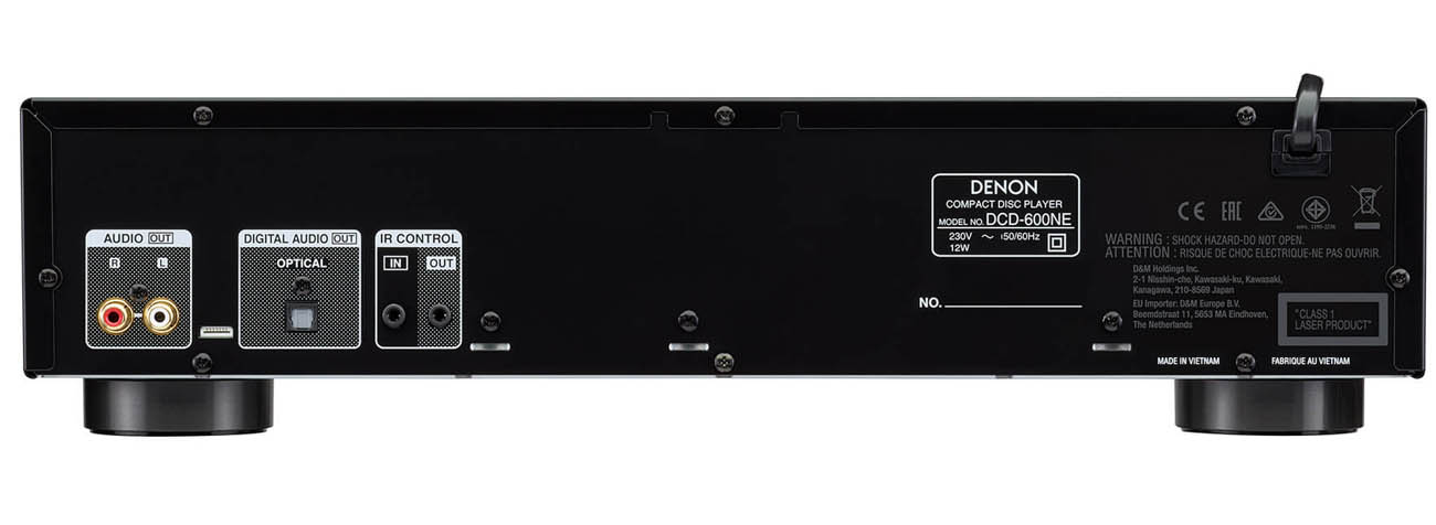 Vibrationsresistente Konstruktion des Denon DCD-600NE Players