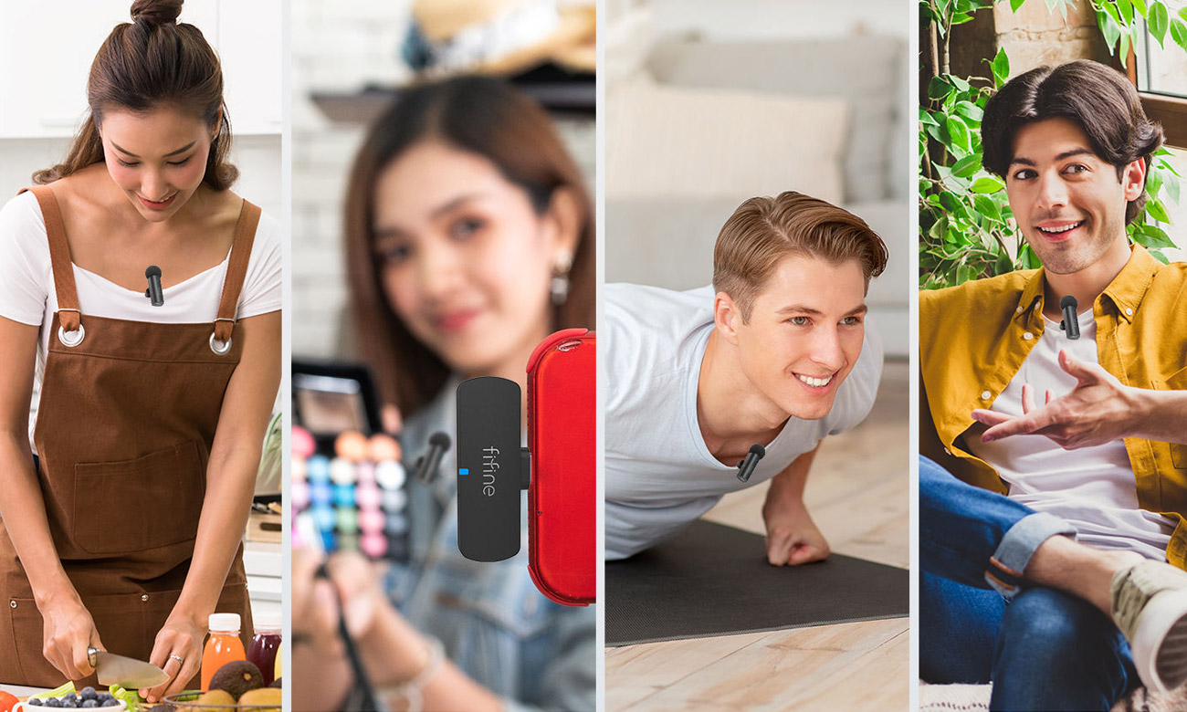 M6 lavalier microphone wireless 2.4GHZ