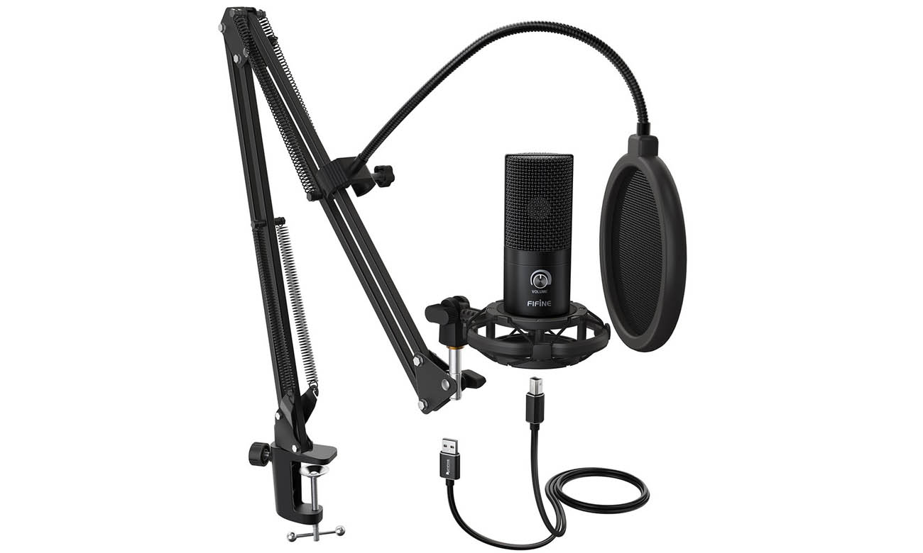 Zestaw Fifine T669 Mikrofon pojemnościowy Fifine K669B USB