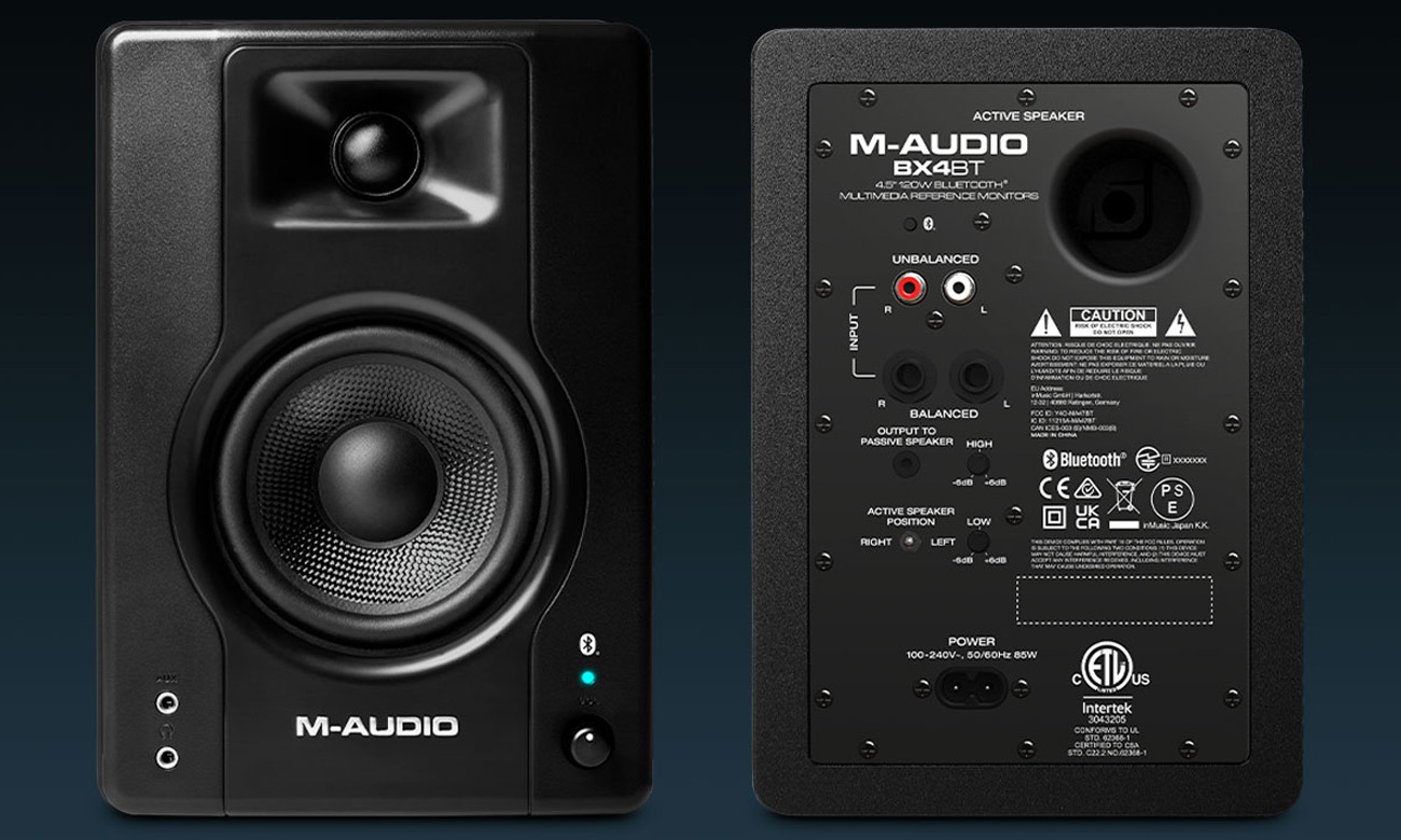 Profesjonalne brzmienie głośników m-audio BX4BT