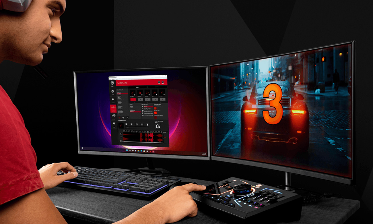 M-AUDIO M-Game RGB DUAL einfache Steuerung des Mixers