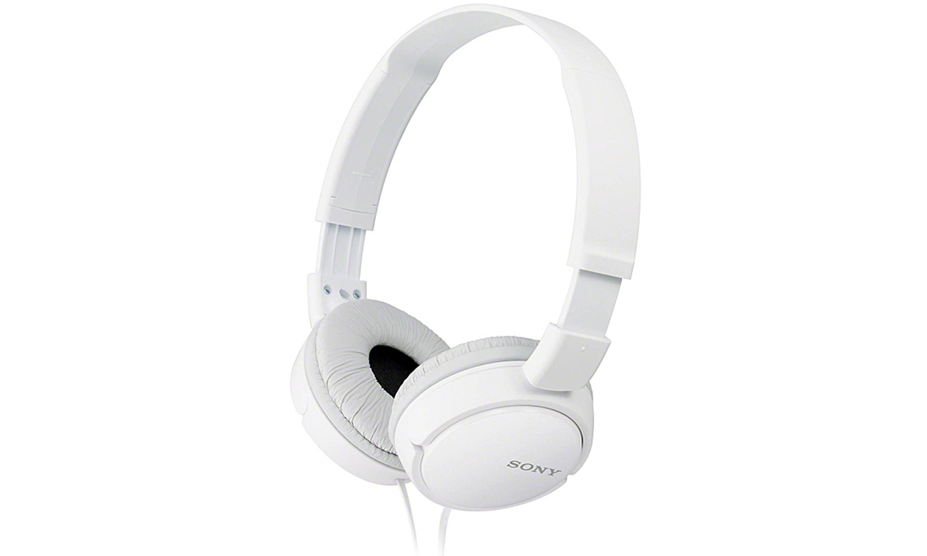 Der Kopfhörer mit Geräuschminimierung und fernbedienbarem Mikrofon SONY MDR ZX110 On Ear Weiss
