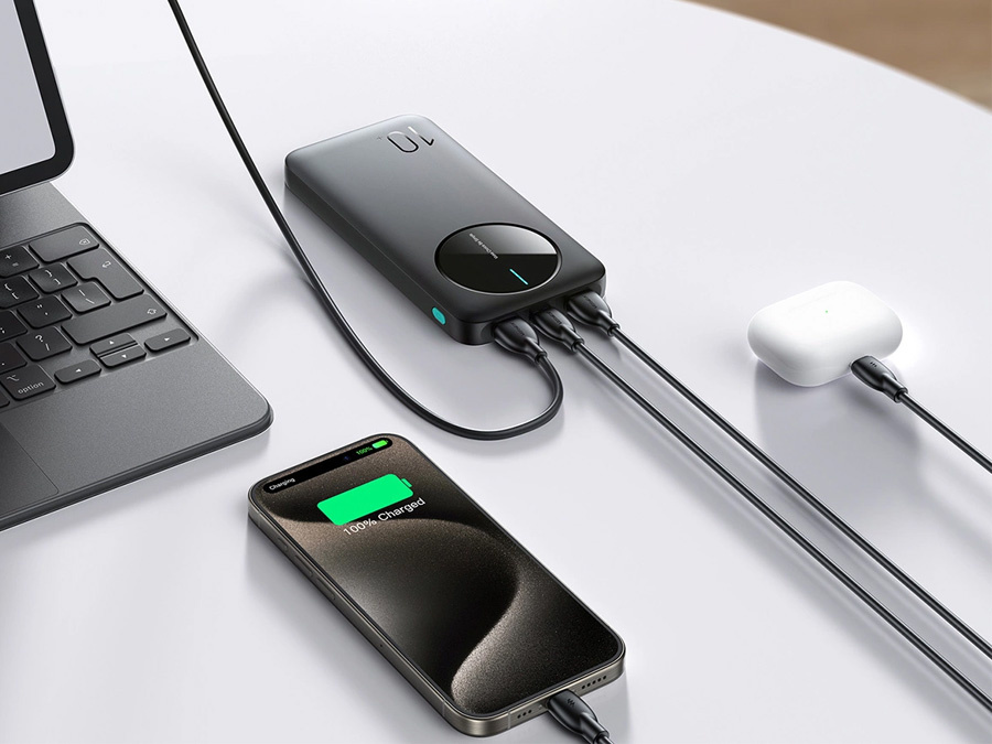 Powerbank Joyroom JR-PBF12 10000mAh 2,4A 2x USB-A 1x USB-C - schwarz