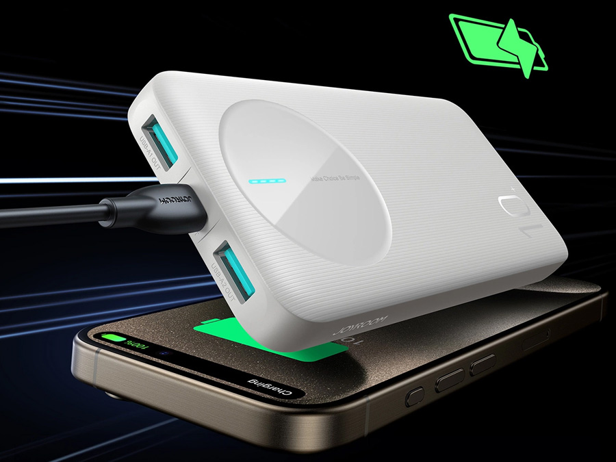 Powerbank Joyroom JR-PBF12 10000mAh 2.4A 2x USB-A 1x USB-C - schwarz