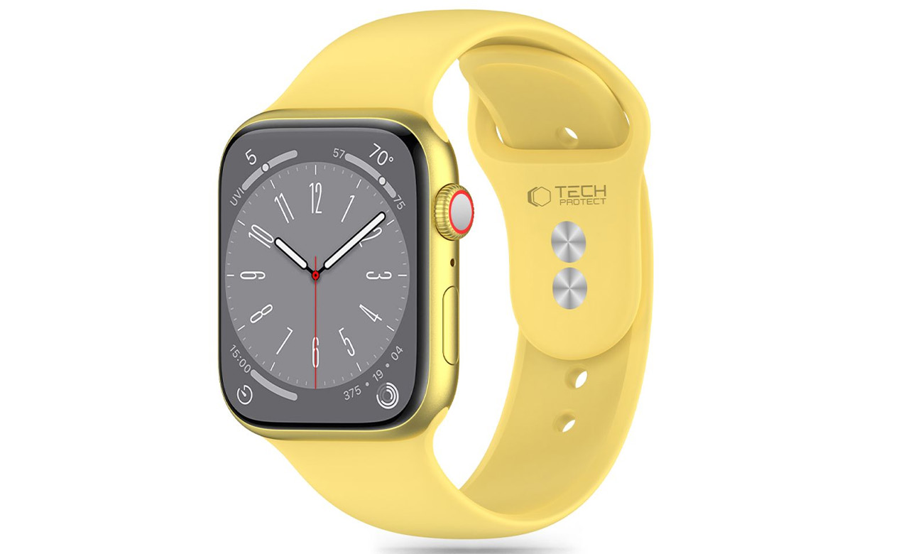 Tech-Protect Silikonarmband für Apple Watch 40/41/42 mm Canary Yellow