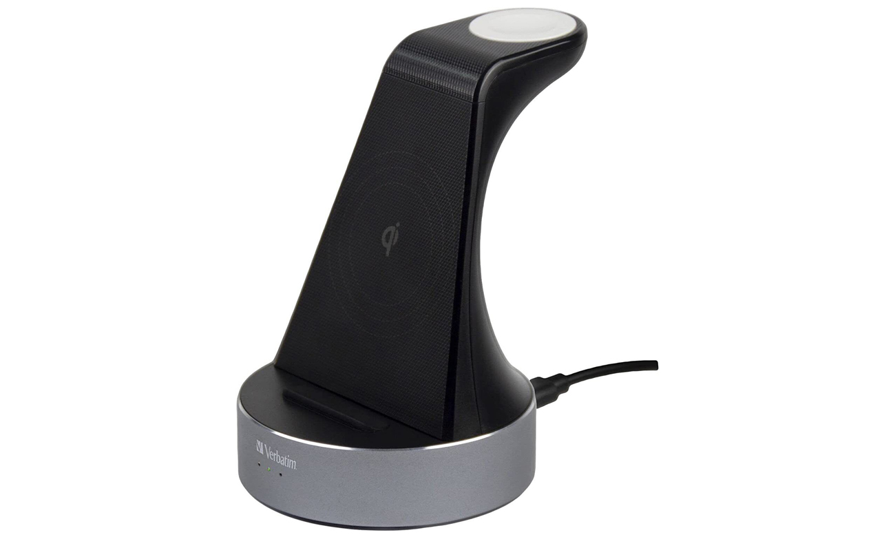 Verbatim Aluminium-Ladestation 2-in-1 WCS-01 Qi MFi Apple Watch