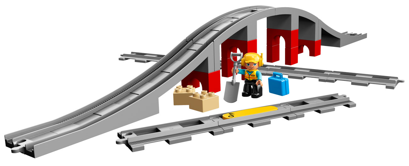 LEGO DUPLO 10872 Eisenbahnbrücke und Schienen