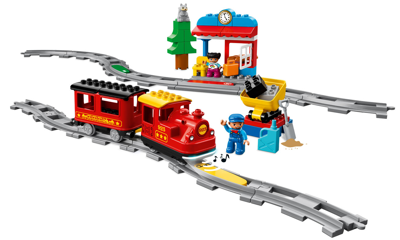 Lego duplo stacja i pociąg ze światłami