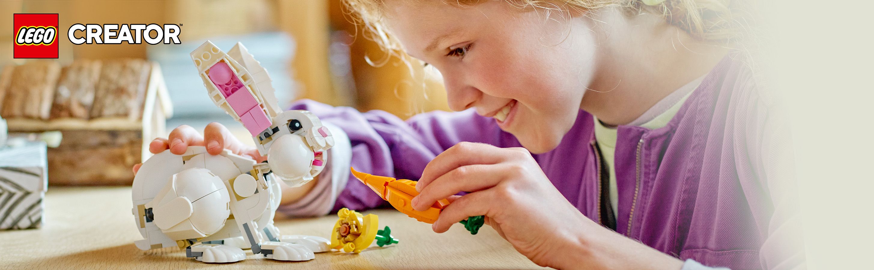 Drei süße Tiere in einem Set