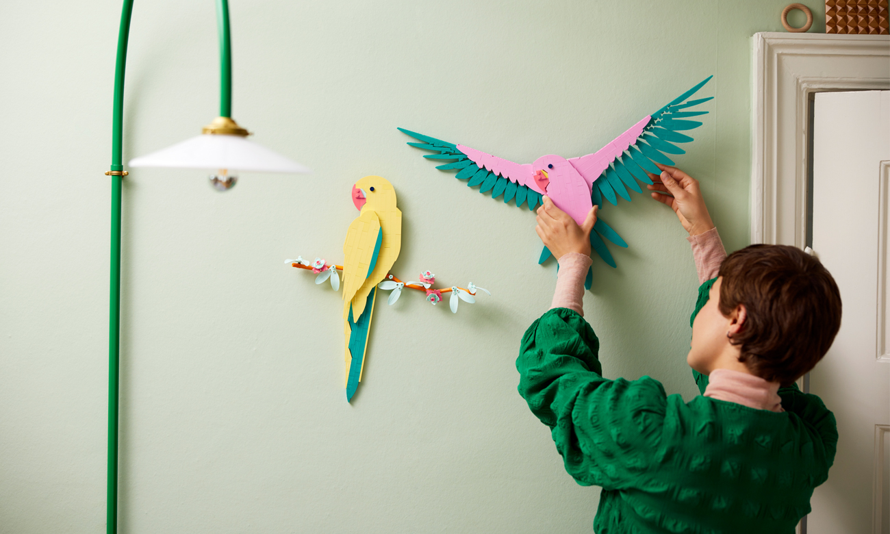 papugi z klocków lego