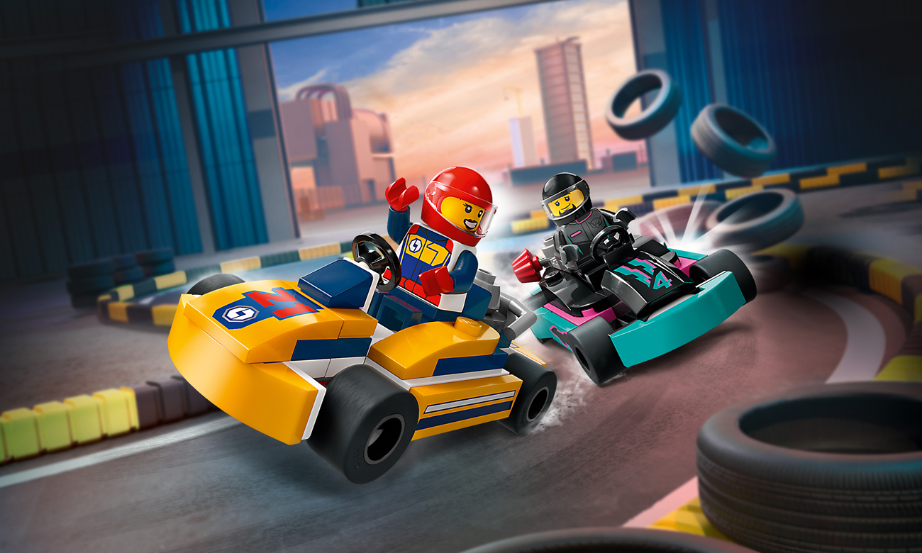 LEGO City Gokarts und Rennfahrer