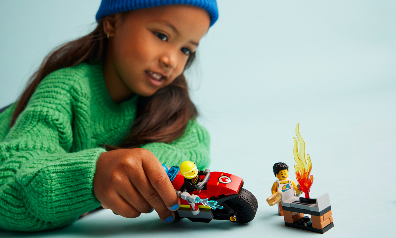 Motorrad aus LEGO-Steinen