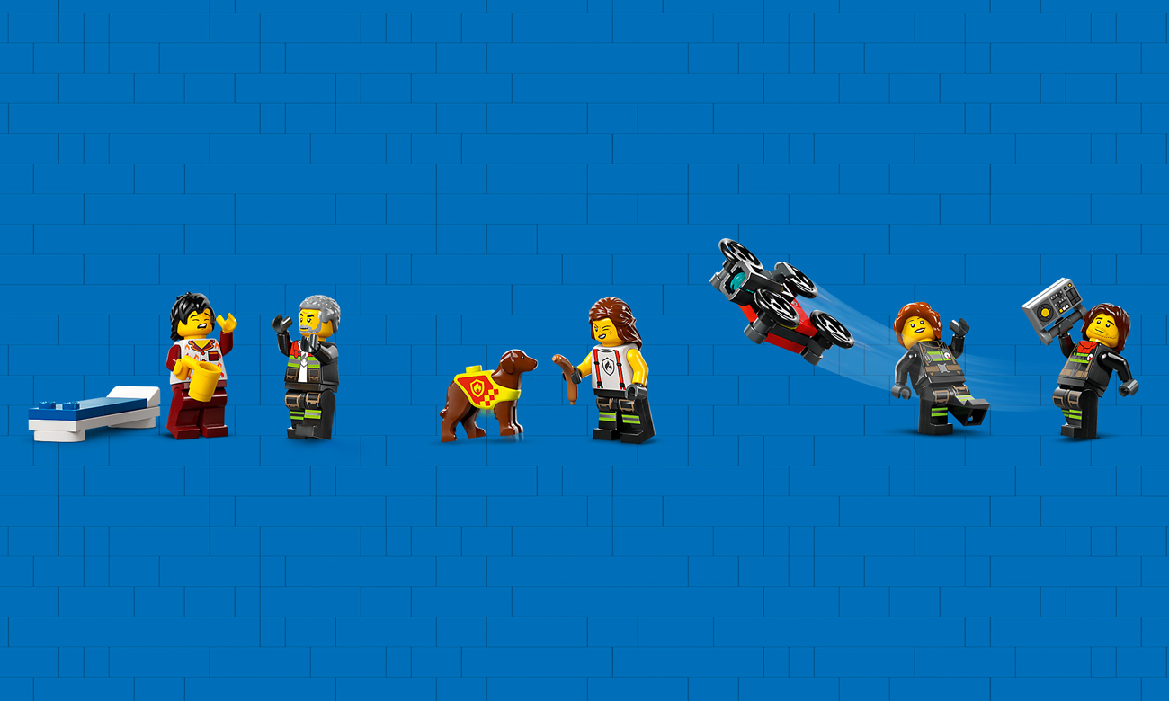 LEGO City 60414 Feuerwehrstation mit Drehleiterfahrzeug