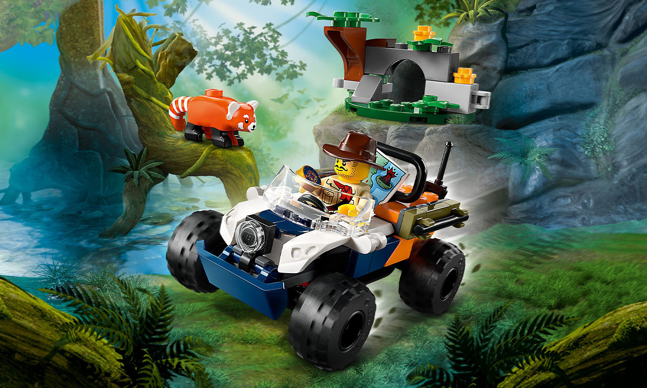 LEGO City Quad badacza dżungli z pandą czerwoną 60424