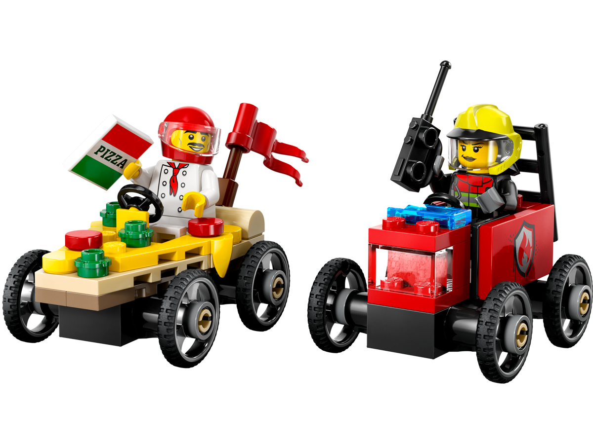 LEGO City 60458 Rennset: Pizza gegen Feuerwehrauto