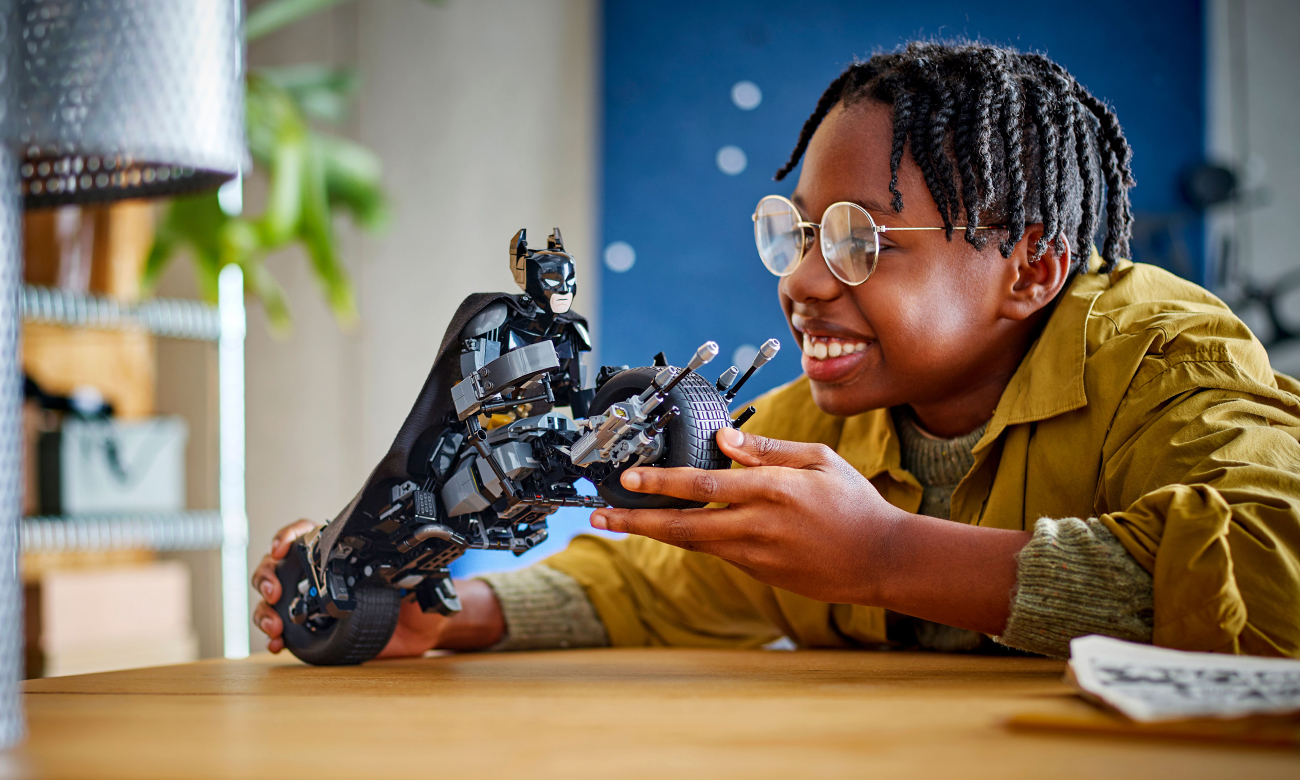 Batman-Figur aus LEGO-Steinen